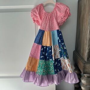 Colorful Patchwork Kids Easter Dress